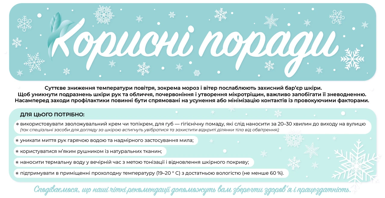Корисні поради, як захистити шкіру обличчя та рук від морозу та вітру взимку