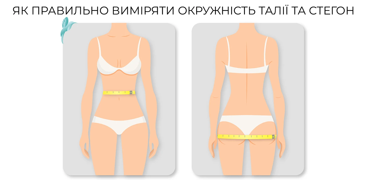 Як правильно виміряти окружність талії та стегон